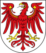 Landeswappen von Brandenburg mit dem roten Adler als historisches Symbol.