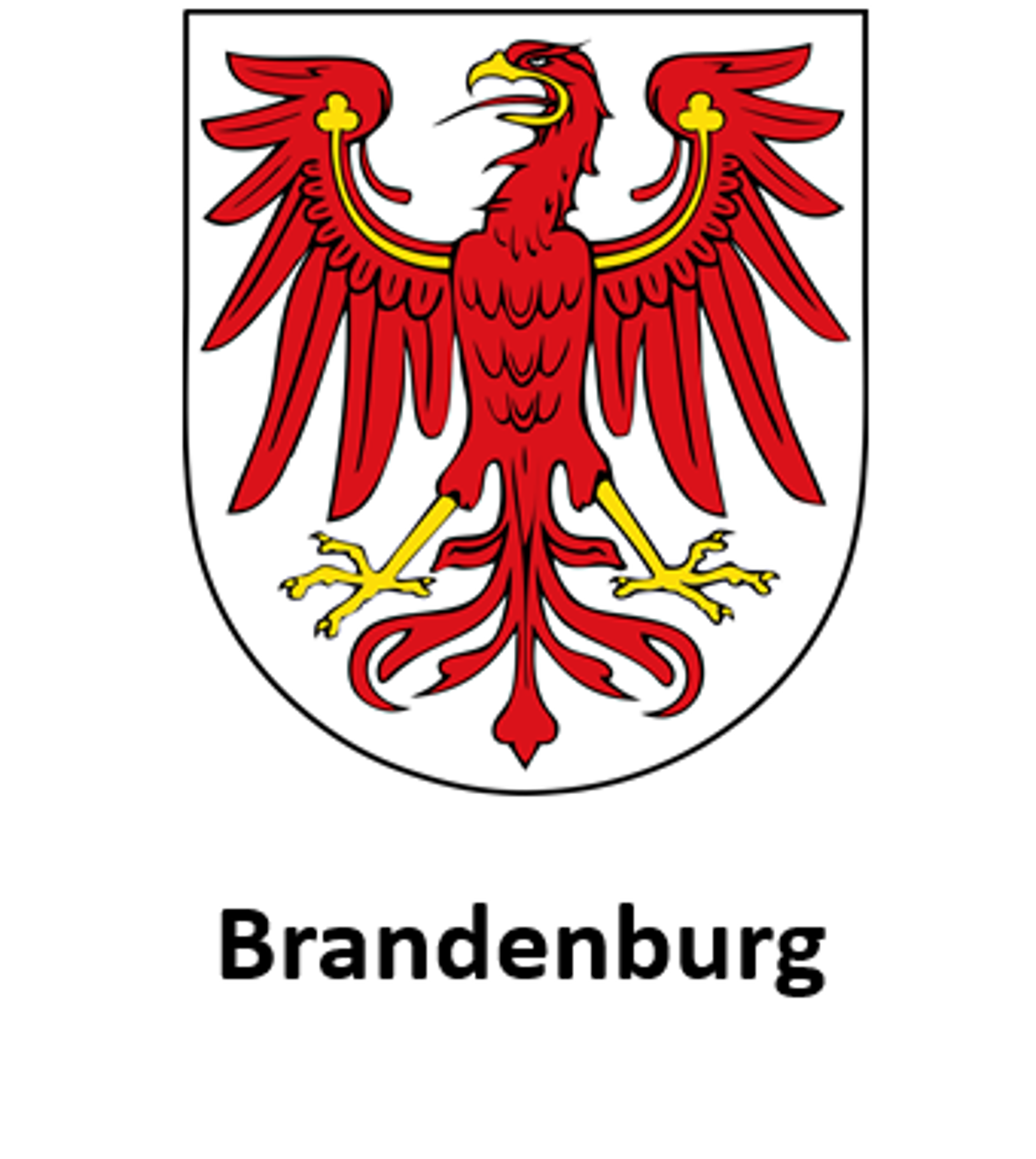 Landeswappen von Brandenburg mit dem roten Adler als historisches Symbol.
