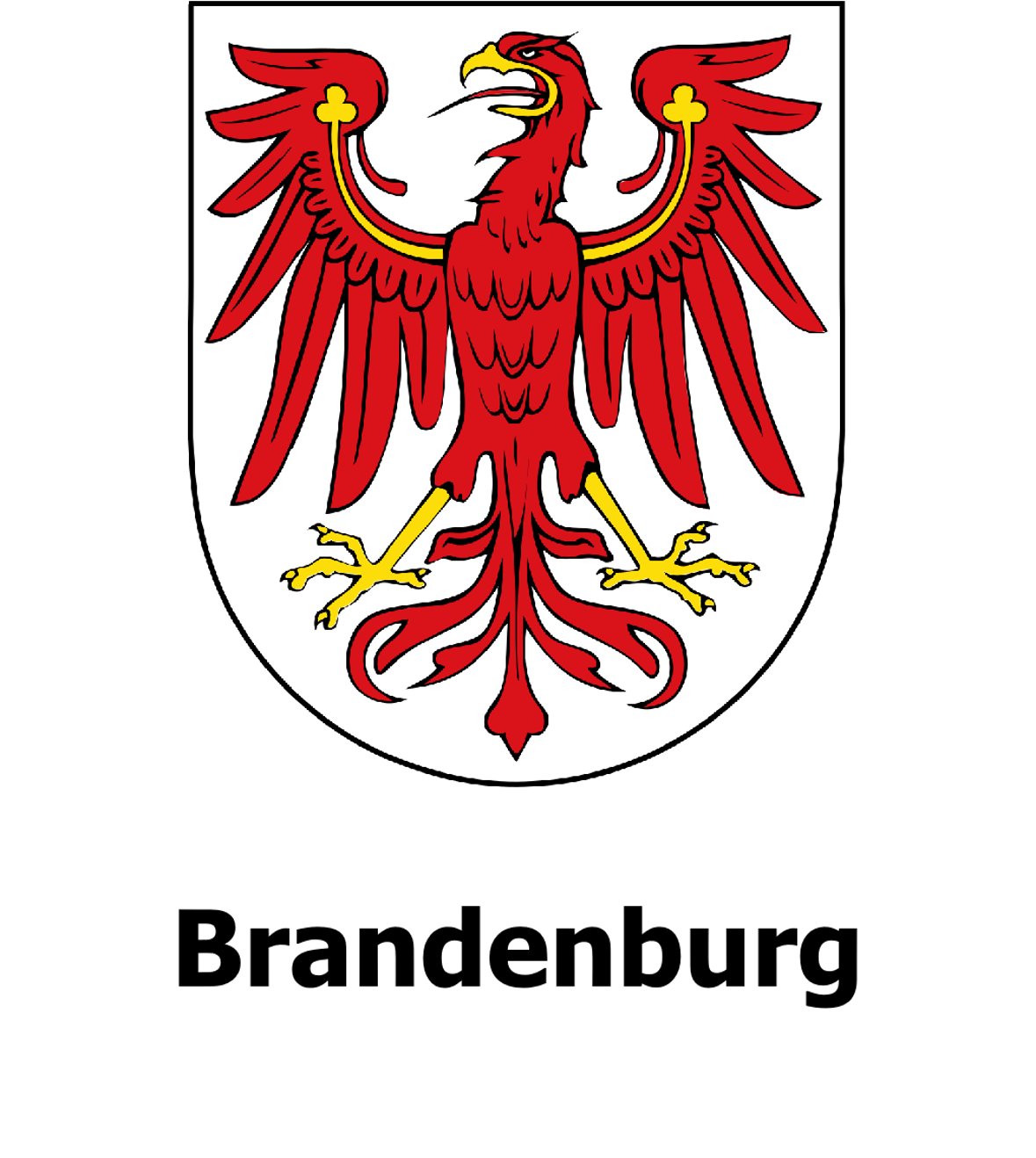 Landeswappen von Brandenburg mit dem roten Adler als historisches Symbol.