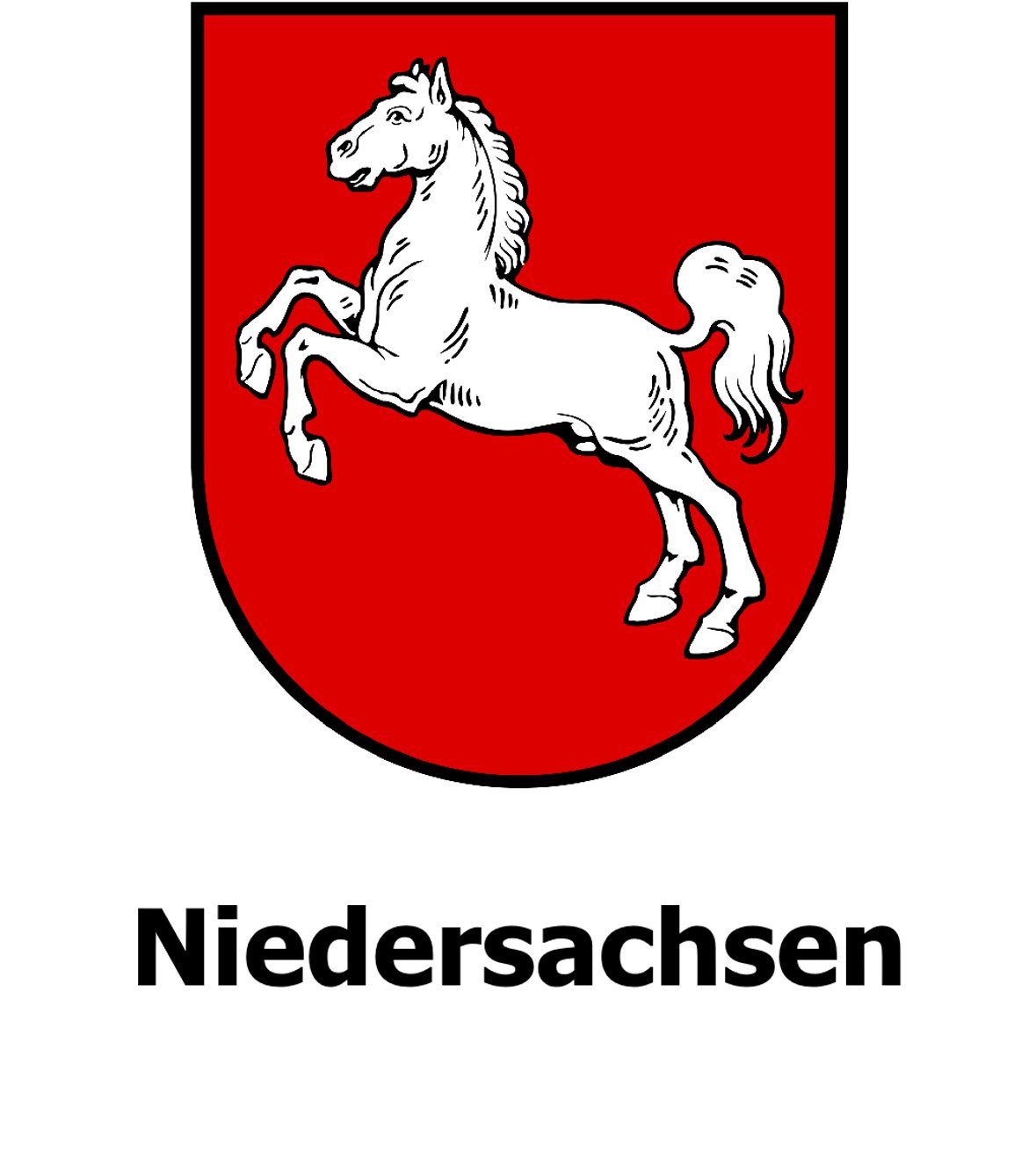Landeswappen von Niedersachsen mit dem springenden Sachsenross.
